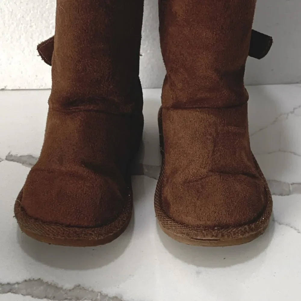 Oshkosh B’Gosh | Little Girls Winter Faux Fur Lined Brown Boots Size 7 toddler